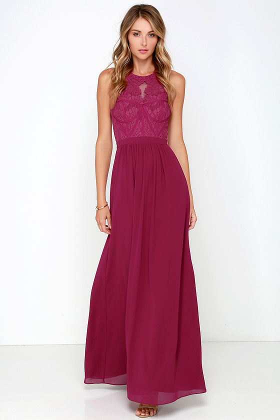 Berry Pink Gown - Maxi Dress ...
